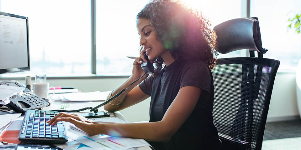 woman in an office